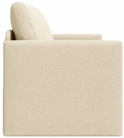 Sofá-Cama 2 em 1 Creme 124x71x78 cm Tecido