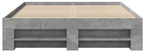 Estrutura de cama 140x190 cm derivados de madeira cinza cimento