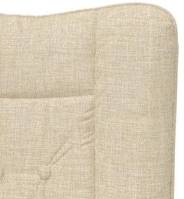 Poltrona Relaxante vidaXL em Tecido Creme