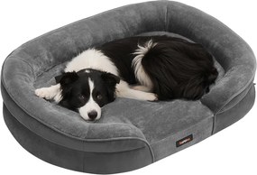 Cama para cães 91 x 68 x 18 cm cinzento claro