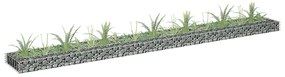 Canteiro elevado/cesto gabião 270x30x10 cm aço galvanizado