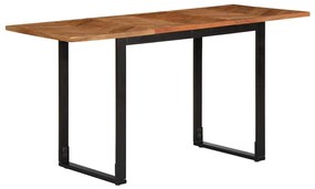 Mesa de jantar 140x70x75 cm madeira maciça de acácia