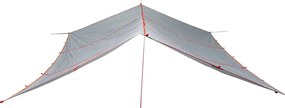 Lona de campismo 420x440 cm impermeável cinzento e laranja
