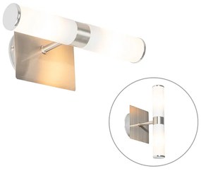 Candeeiro de parede moderno para casa de banho em aço IP44 2 luzes - Bath Moderno