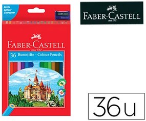 Lápis de Cores Faber-Castell c/36 Cores Hexagonal Madeira