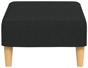 Apoio de pés 77x55x31 cm tecido preto