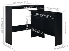 Conjunto de 2 Mesas de Bar Hanise Modulares - Preto - Design Moderno