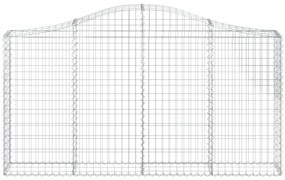 Cestos gabião arqueados 8pcs 200x30x100/120cm ferro galvanizado
