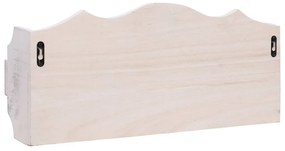Cabide de parede 50x10x23 cm madeira branco