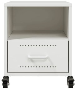 Mesa de cabeceira 36x39x43,5 cm aço branco