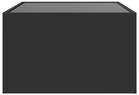 Mesa de centro luzes LED Infinity 70x50x30 cm preto