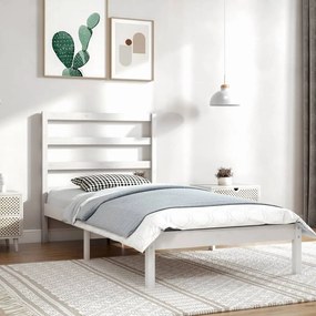 vidaXL Cama sem colchão 100x200 cm madeira de pinho maciça branco