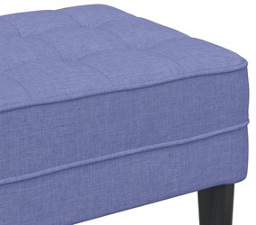 Banco vidaXL Jeans Azul 113x57x39 cm Tecido