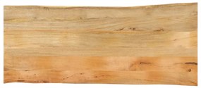 vidaXL Tampo de mesa c/ borda viva 140x60x2,5 cm mangueira maciça