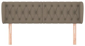 Cabeceira cama abas tecido 163x23x78/88 cm cinzento-acastanhado