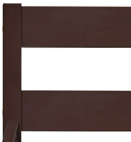 Estrutura de cama 100x200 cm pinho maciço castanho-escuro