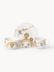 Conjunto de loiça para crianças em porcelana Roar Like A Lion, 1 pessoa, 3 uni.