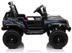 Jipe elétrico para Crianças 12V OFF ROAD 4x4 SPORT Rodas de EVA, Assento de couro Vermelho