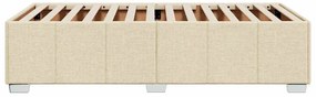 Estrutura de cama sem colchão 100x200 cm tecido cor creme