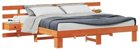 Estrutura da Cama Castanho 180 x 200 cm Madeira maciça
