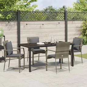 Conjunto de Cadeiras de Jardim 5 pcs Cinzeto 160 x 80 x 73 cm