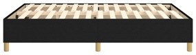 Estrutura de cama sem colchão 140x190 cm tecido preto