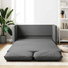 vidaXL Sofá-cama sem pés 112x174x55 cm tecido cinzento-escuro