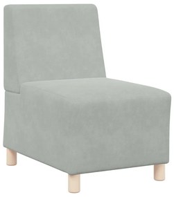 Cadeiras de Sofá 2 pcs Cinzento-claro 55 x 74 x 82 cm Veludo