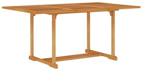 Mesa de jardim 150x90x75 cm madeira de teca maciça