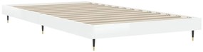 Estrutura cama 90x190 cm derivados de madeira branco brilhante