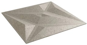 Painéis de parede 12 pcs 50x50 cm 3 m² XPS estrela betão