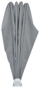 Toldo lateral dobrável para terraço 160 cm cinzento