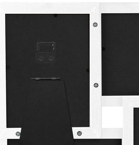 Moldura para 4x(10x15 cm) fotografias MDF branco