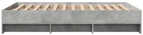 Estrutura de cama 140x190 cm derivados de madeira cinza cimento