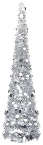 vidaXL Árvore de Natal pop-up artificial 150 cm PET prateado