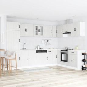 vidaXL Armário de Cozinha Lucca 2 pcs Branco 80 x 46 x 81.5 cm