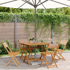 vidaXL 5 pcs conjunto jantar jardim tecido/madeira cinza-acastanhado
