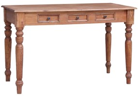 vidaXL Secretária com gavetas 117x57x75 cm madeira de mogno maciça