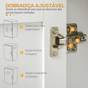 Carrinho de Cozinha com 1 Gaveta 2 Portas Suporte para Panos e Especie