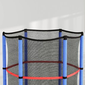 Trampolim Infantil Ø140x190 cm Trampolim para Crianças de 3-6 Anos com Rede de Segurança Carga 45 kg para Interior Azul