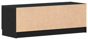 Estante para TV vidaXL Preto Carvalho 102x35x36,5 cm Madeira de engenh