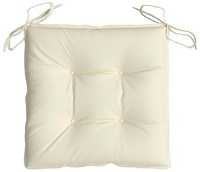 Almofadões de cadeira 2 pcs 50x50x7cm tecido oxford branco nata
