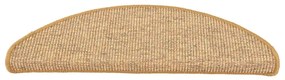 Tapetes de escada autoadesivos 15 pcs 65x21x4 cm laranja