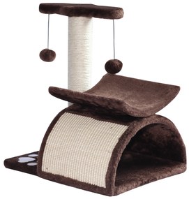 Raspador para Gatos Centro de atividades Sisal Natural 40x30x43cm