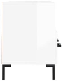 Móvel para TV 102x36x50 cm derivados madeira branco brilhante