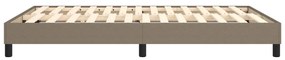 Cama sem colchão 140x190 cm tecido castanho-acinzentado