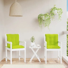 vidaXL Almofadões lombares p/ cadeiras jardim 2pcs tecido verde brilh.
