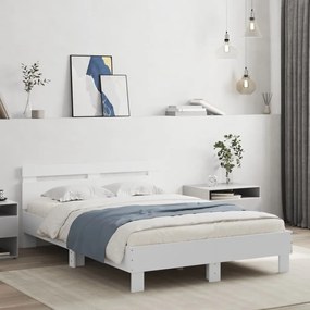 Estrutura cama c/ cabeceira 120x200 cm derivados madeira branco