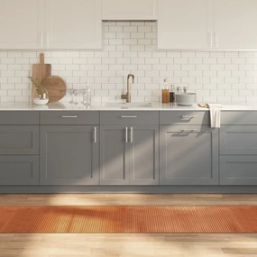 Tapete retangular 60x1000 cm bambu castanho