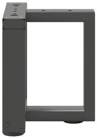 Pés para mesa de centro em forma de T, 2 peças, antracite, 30x25x(30-3